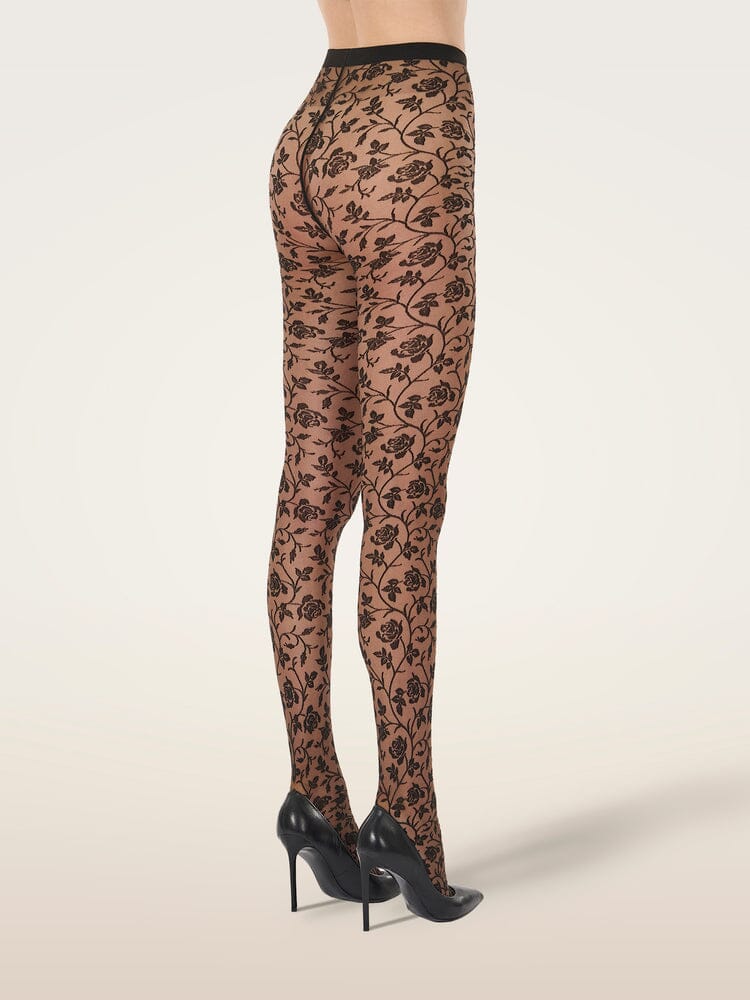 Wolford - Rose Tights17680 - 9952 Umber/black Strømpebukser 