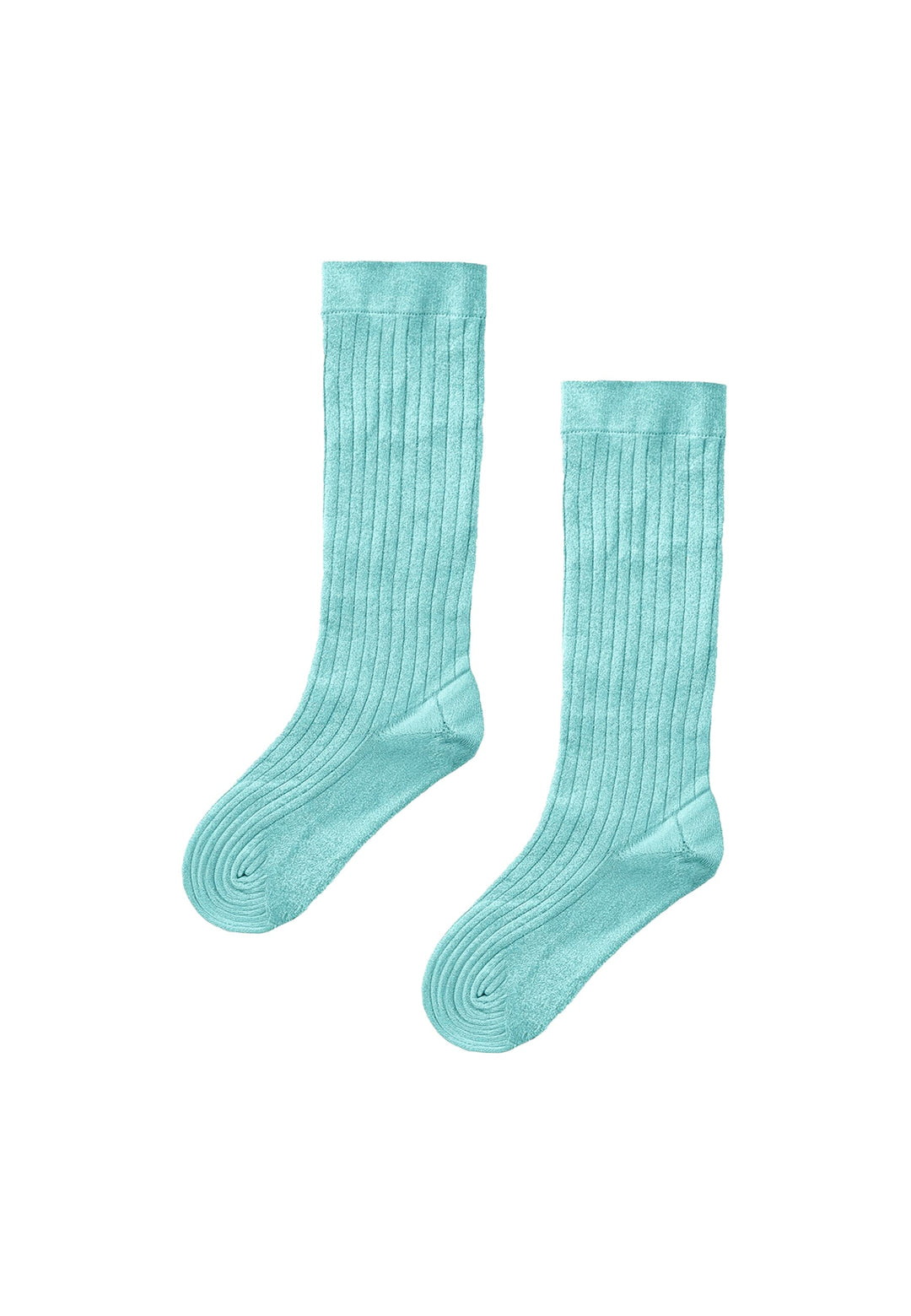 Wolford - Shimmer Rib Knee-highs34427 - 8292 Aqua/silver Strømper 