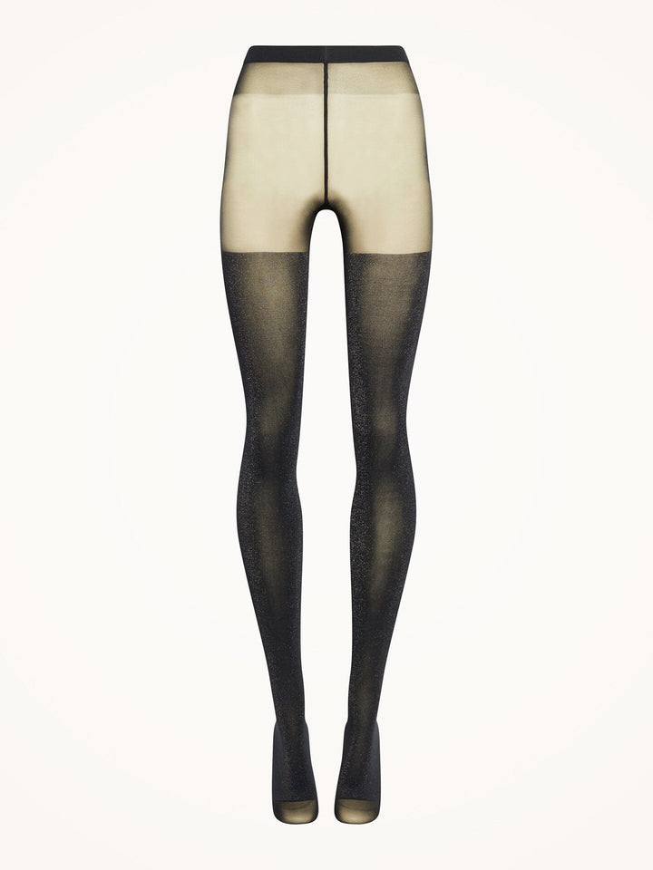 Wolford - Shiny Sheer Tights - Black/Pewter