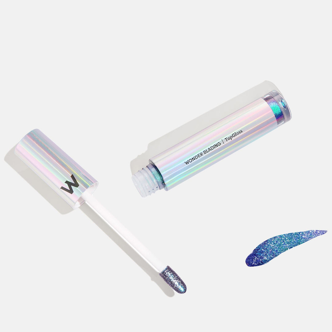 Wonderskin - Wonder Blading Top Gloss - Blue Glitter