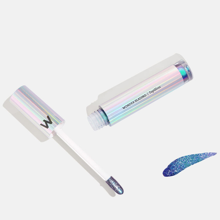 Wonderskin - Wonder Blading Top Gloss - Blue Glitter