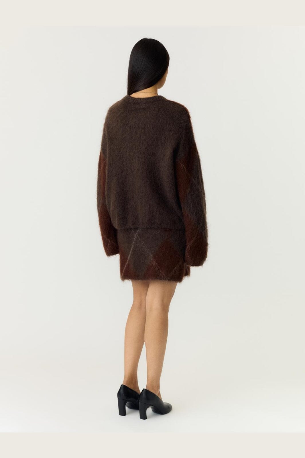 YAS - Yasargy Ls Mohair Blend Knit Pullover - 5112410 Coffee Bean Incence/Sepia/Oatmeal