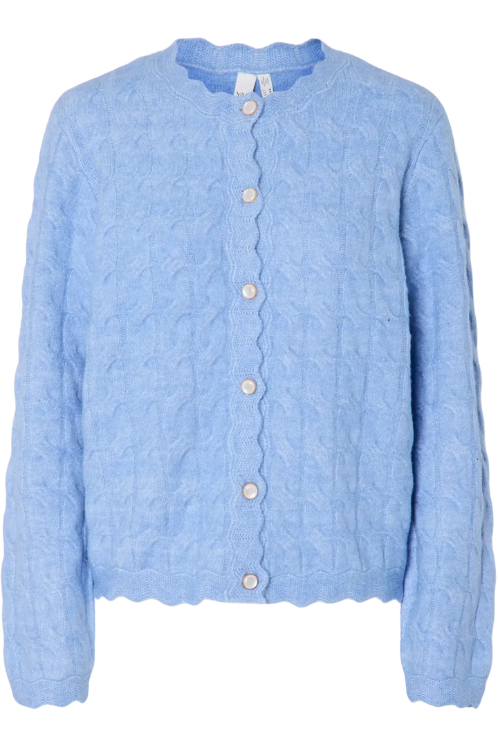 YAS - Yasbubera Ls Knit Cardigan - 4791715 Vista Blue Cardigans 