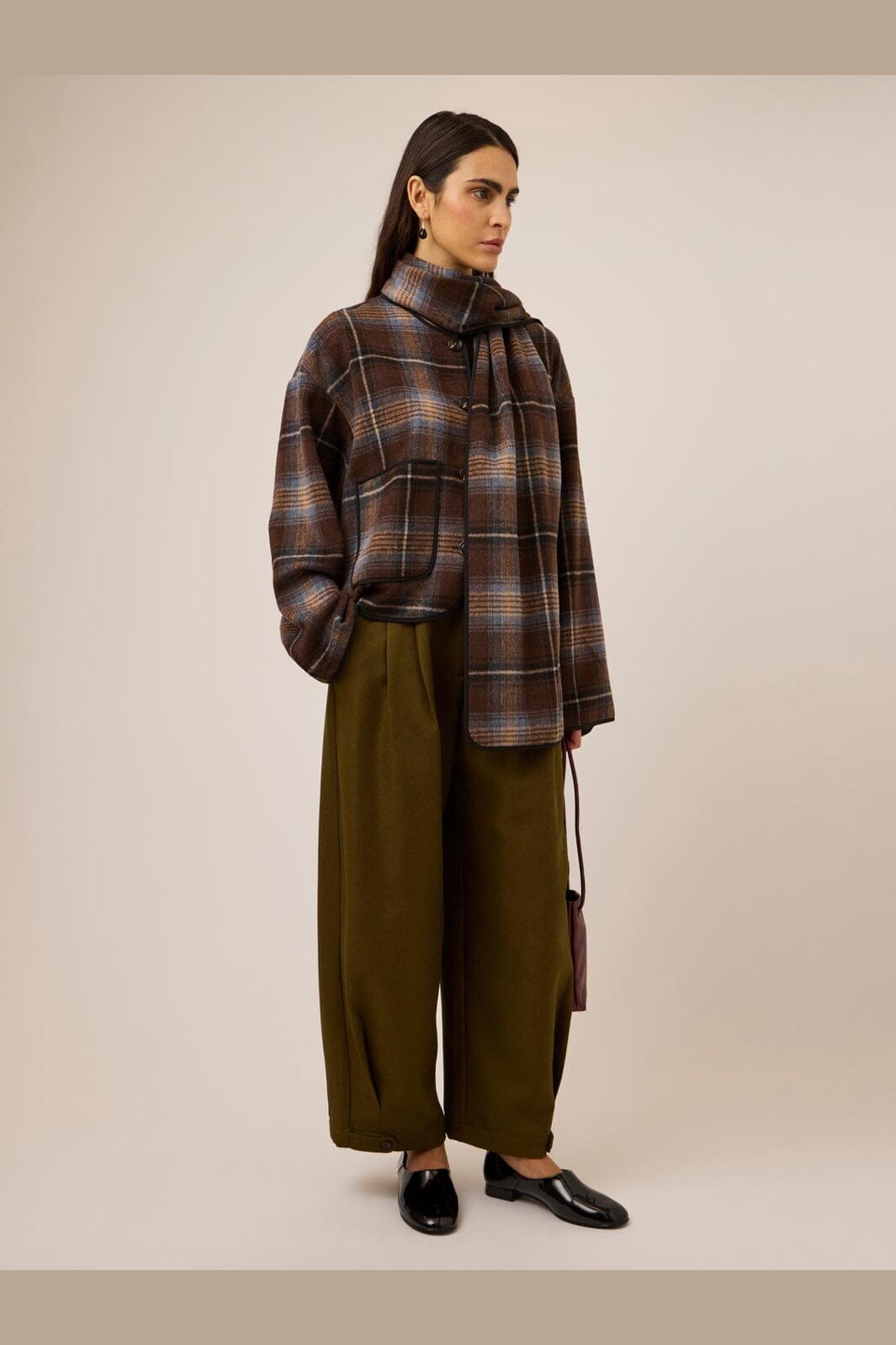 YAS - Yascalino Ls Scarf Jacket - 5126278 Carafe Calino Checks