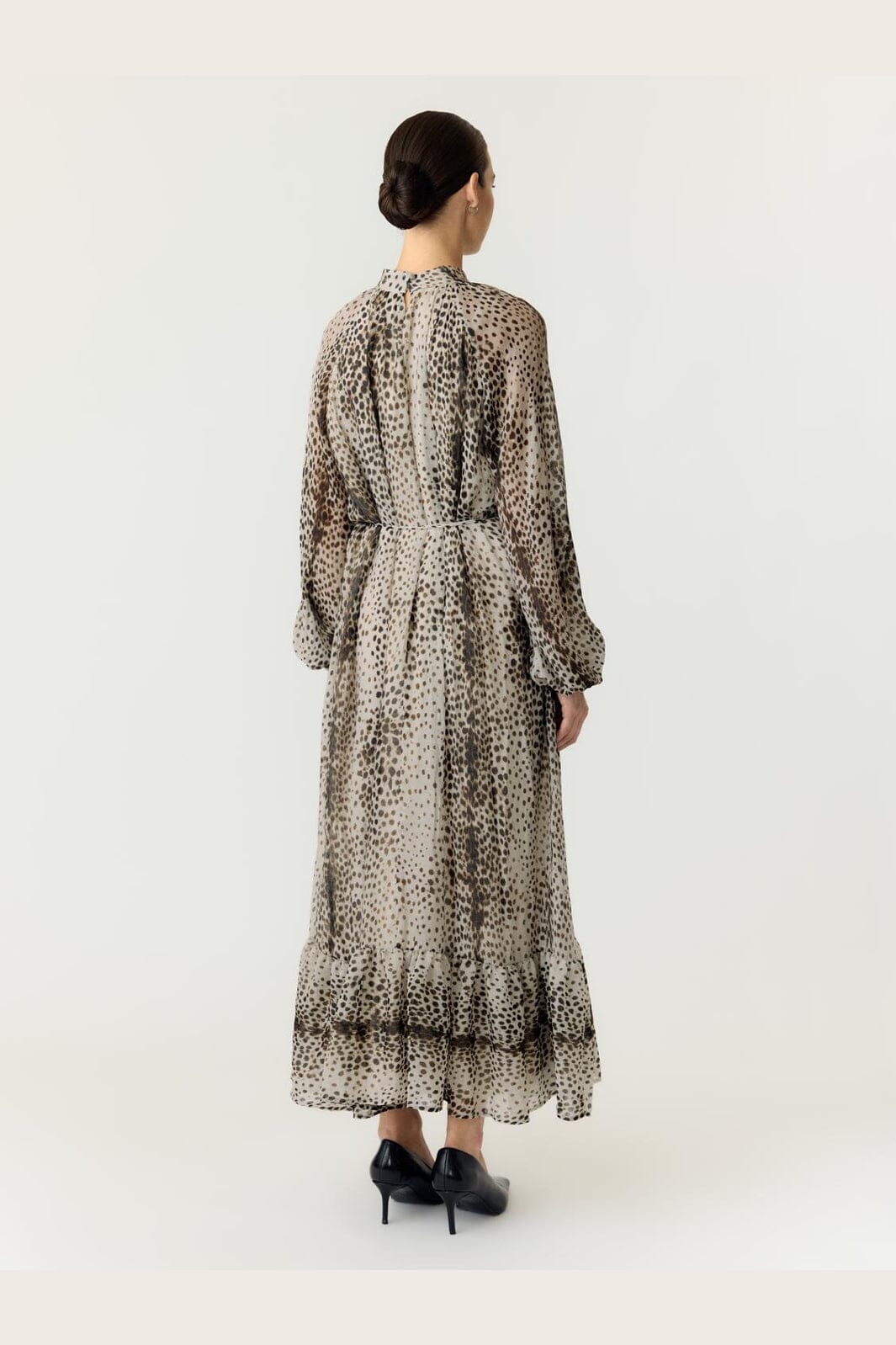 YAS - Yascheemi Ls Long Dress - 5237971 Sea Pearl Cheemi Print