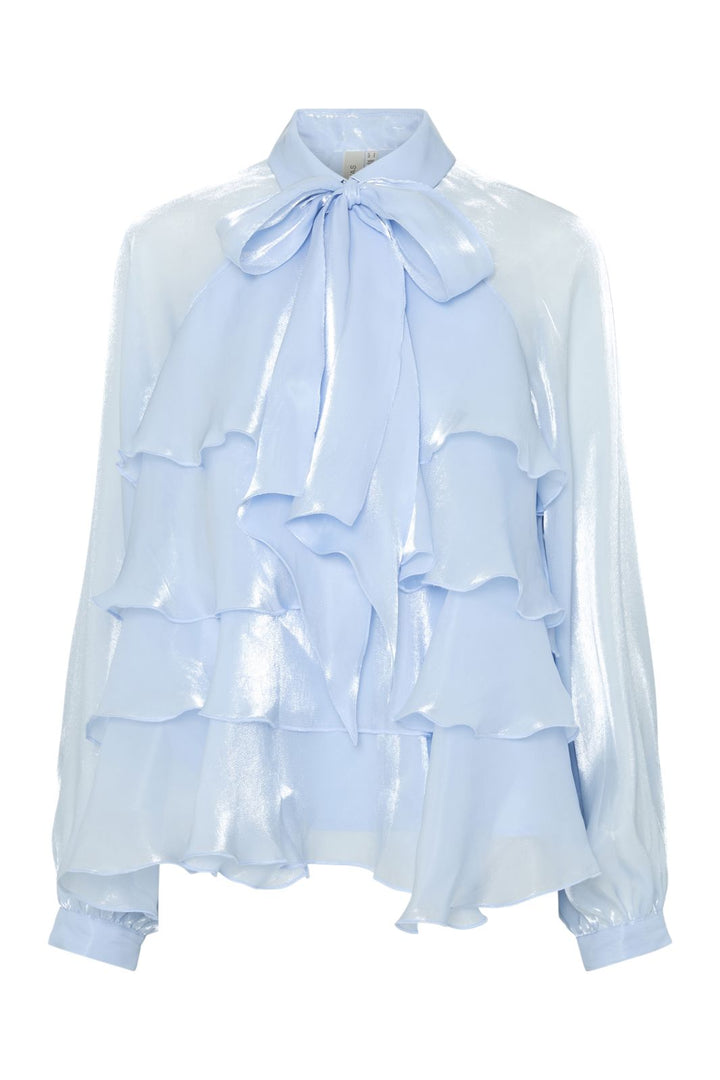 Y.A.S - Yaseloise Ls Shiny Top - 4673891 Vista Blue