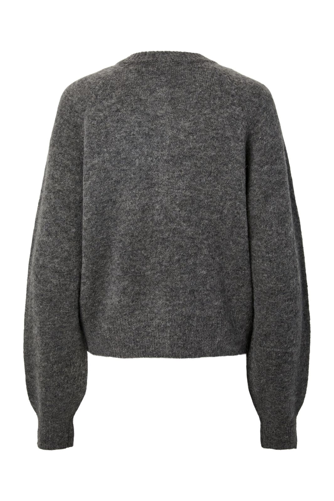 YAS - Yasjohi Ls Wool Blend Cardigan - 4972530 Medium Grey Melange