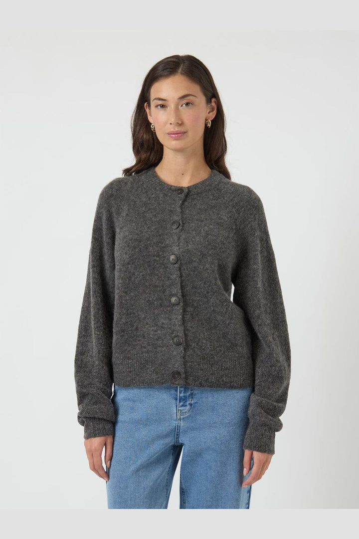 YAS - Yasjohi Ls Wool Blend Cardigan - 4972530 Medium Grey Melange