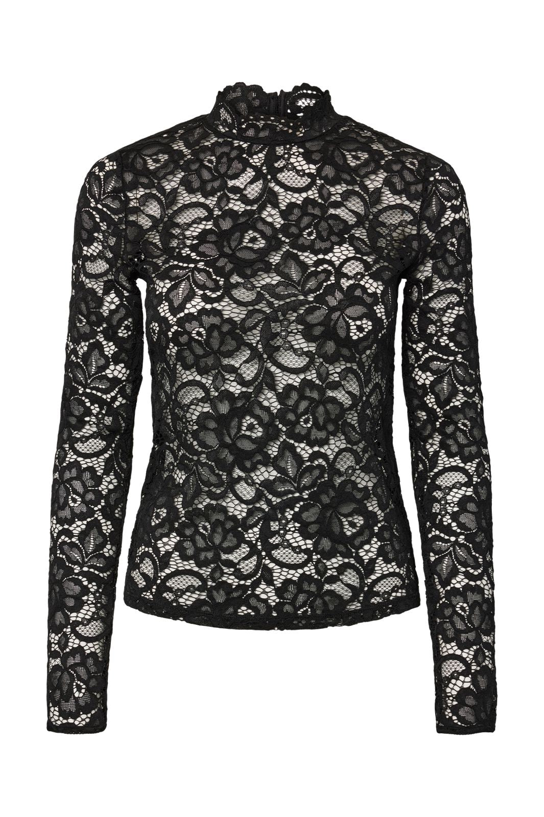 Y.A.S - Yaslacey Ls Lace Top - 4961142 Black