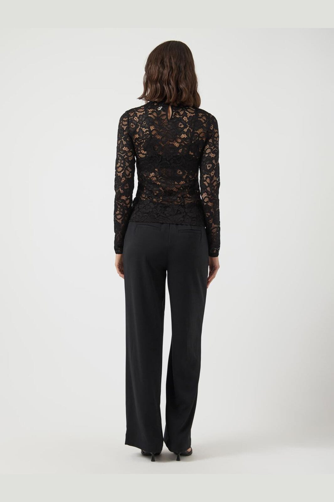 Y.A.S - Yaslacey Ls Lace Top - 4961142 Black