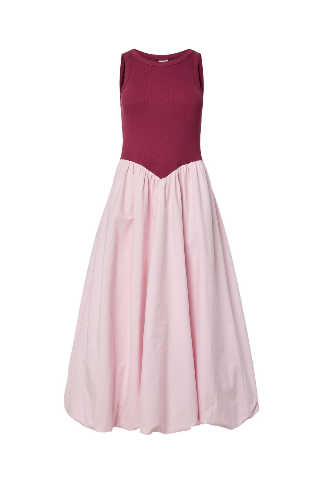 YAS - Yasmiri Sl Bubble Hem Long Dress - 4978344 Rhododendron W. Pink Lady