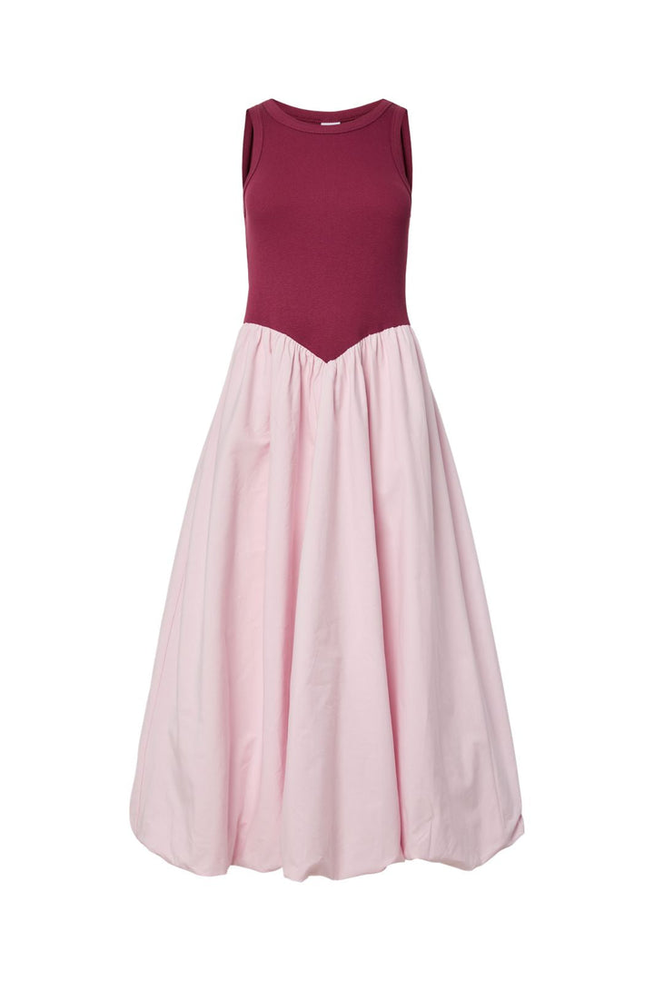 YAS - Yasmiri Sl Bubble Hem Long Dress - 4978344 Rhododendron W. Pink Lady
