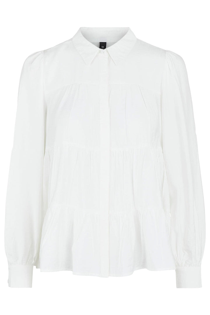 YAS - YasPala Ls Shirt S. - Star White