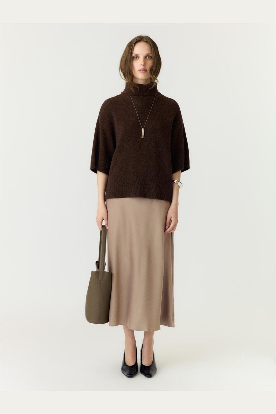 YAS - Yaspella Midi Skirt - 4423640 Fungi