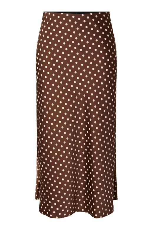 YAS - Yaspella Midi Skirt - 5084717 Pinecone Ecru Dots Nederdele 