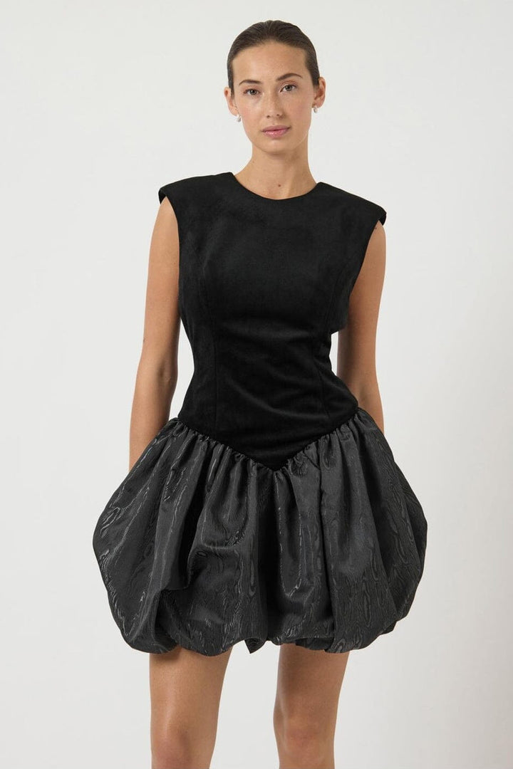 YAS - Yassarah Sl Bubble Hem Dress Gf - 4933406 Black