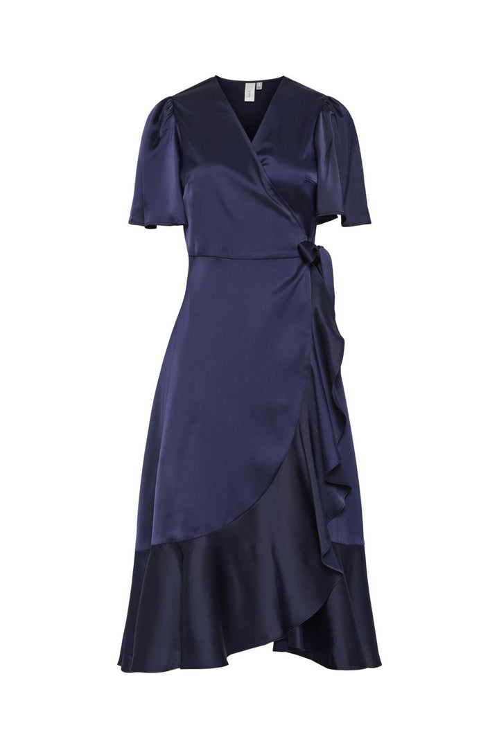 YAS - Yasthea 2/4 Midi Wrap Dress - 4200317 Evening Blue