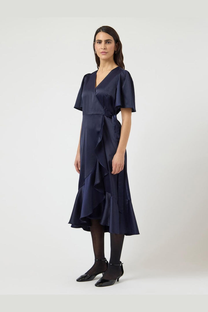 YAS - Yasthea 2/4 Midi Wrap Dress - 4200317 Evening Blue