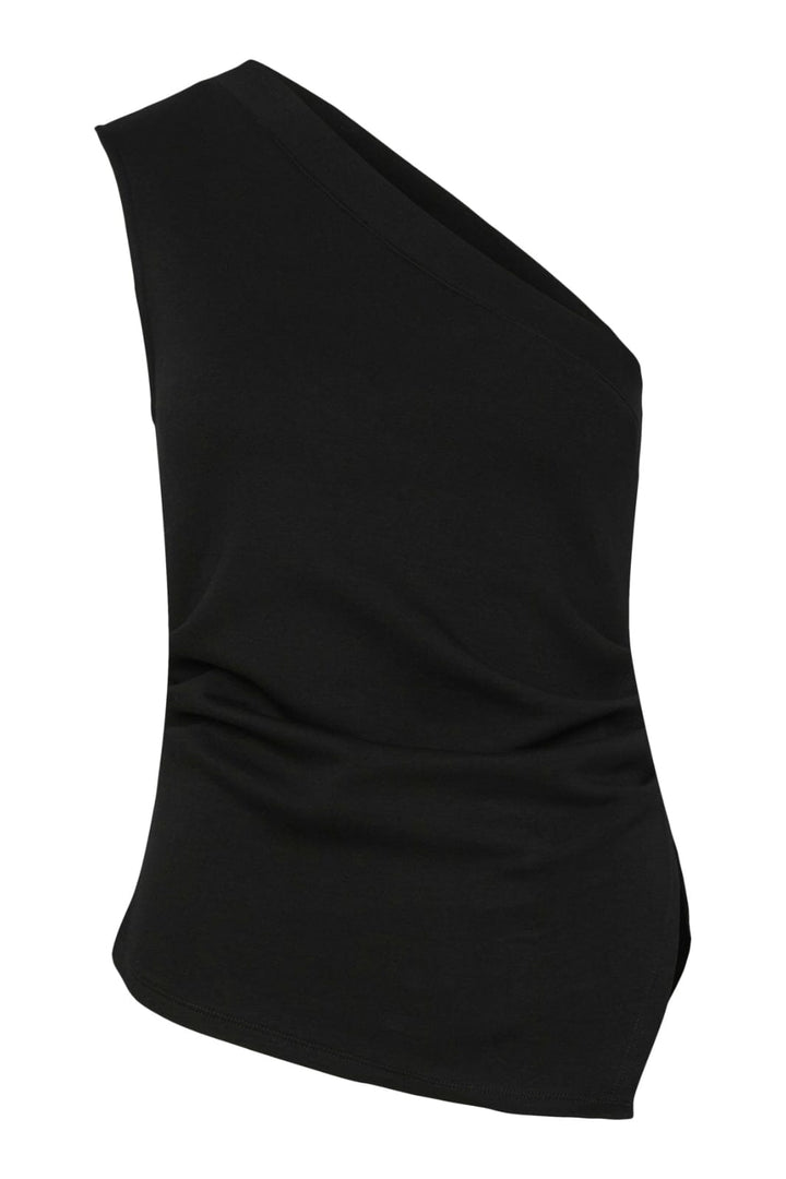 Y.A.S - Yasvenice One Shoulder Top - 4763674 Black