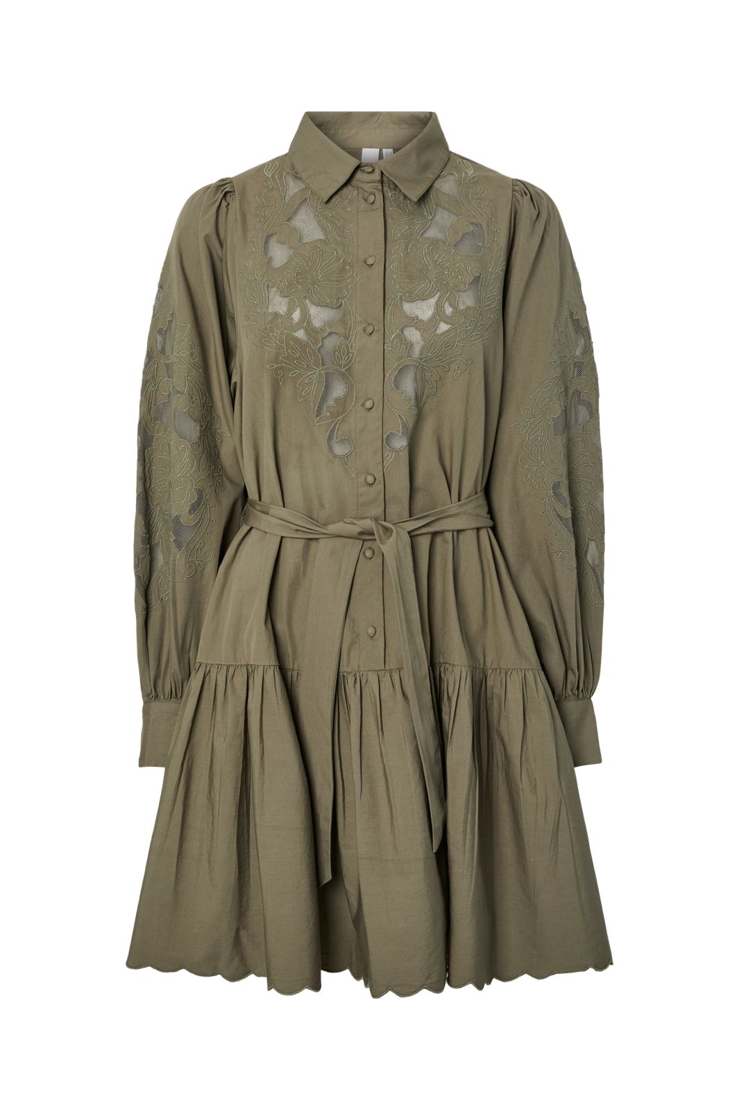 YAS - Yaswillo Ls Shirt Dress - 5005079 Dusty Olive