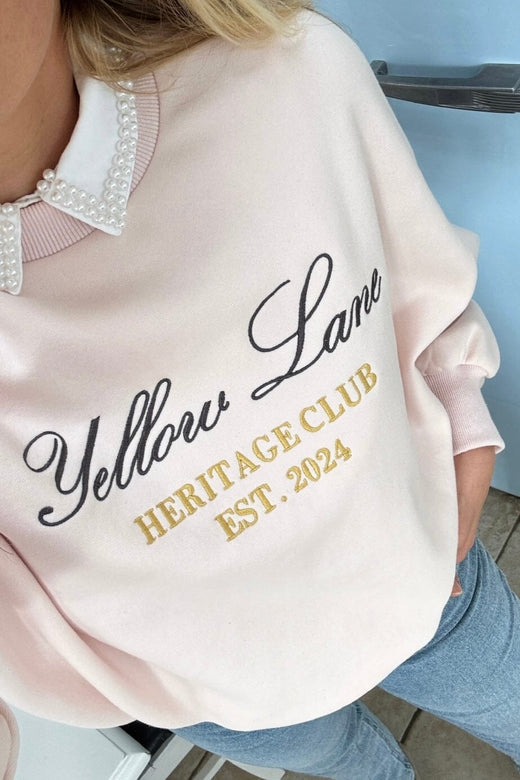 Yellow Lane - Heritage Sweat 165302 - 754 - Light Pink Sweatshirts 