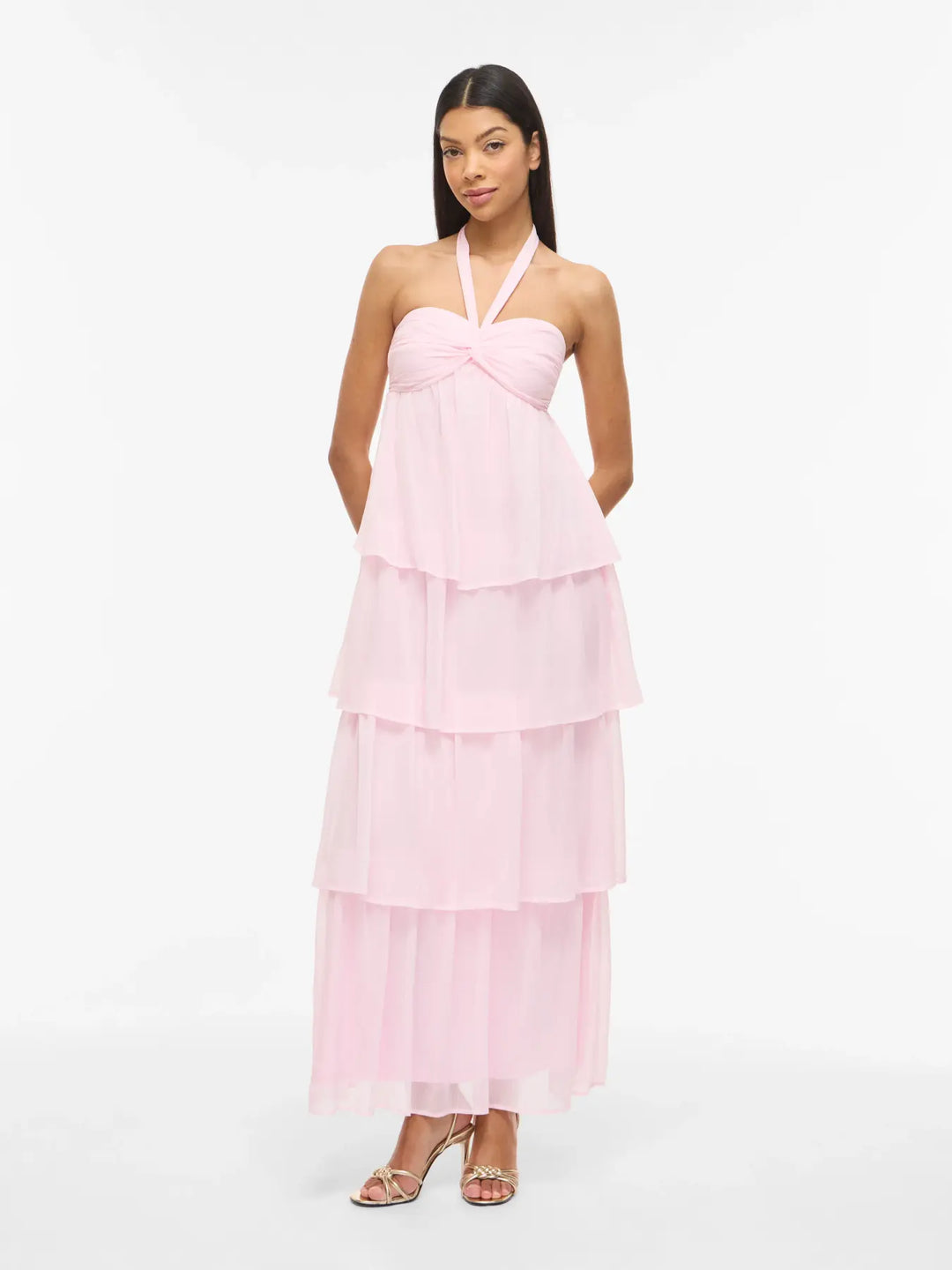 Vila - Vilea Halterneck Layered Dress/Dc/Ka - 5005144 Cherry Blossom