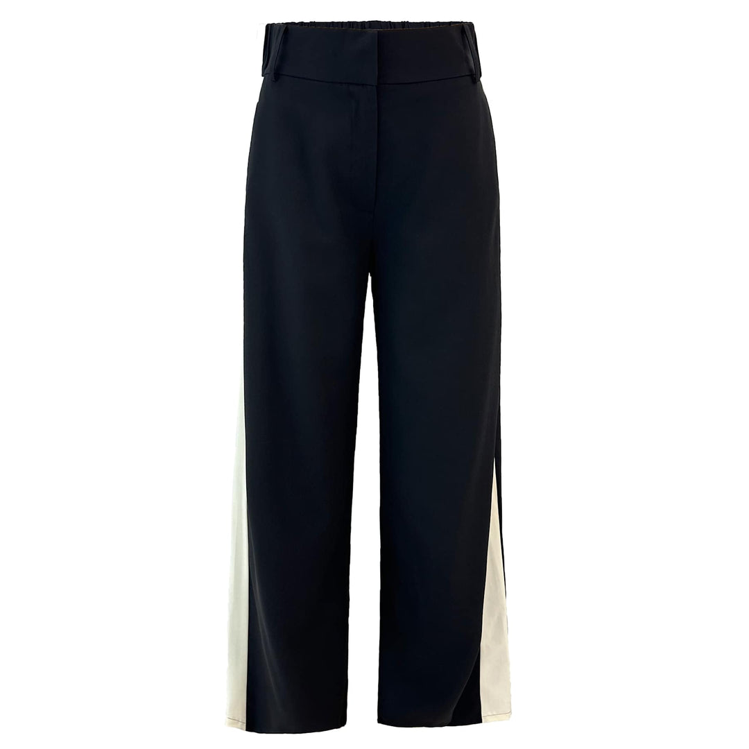 Liberte - Frede Wide Panel Pants 22256 - Black Offwhite