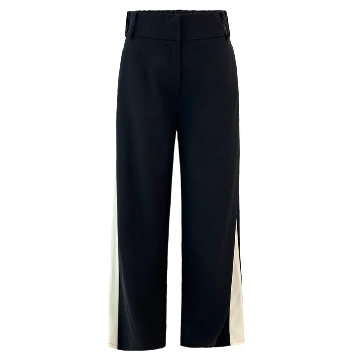 Liberte - Frede Wide Panel Pants 22256 - Black Offwhite